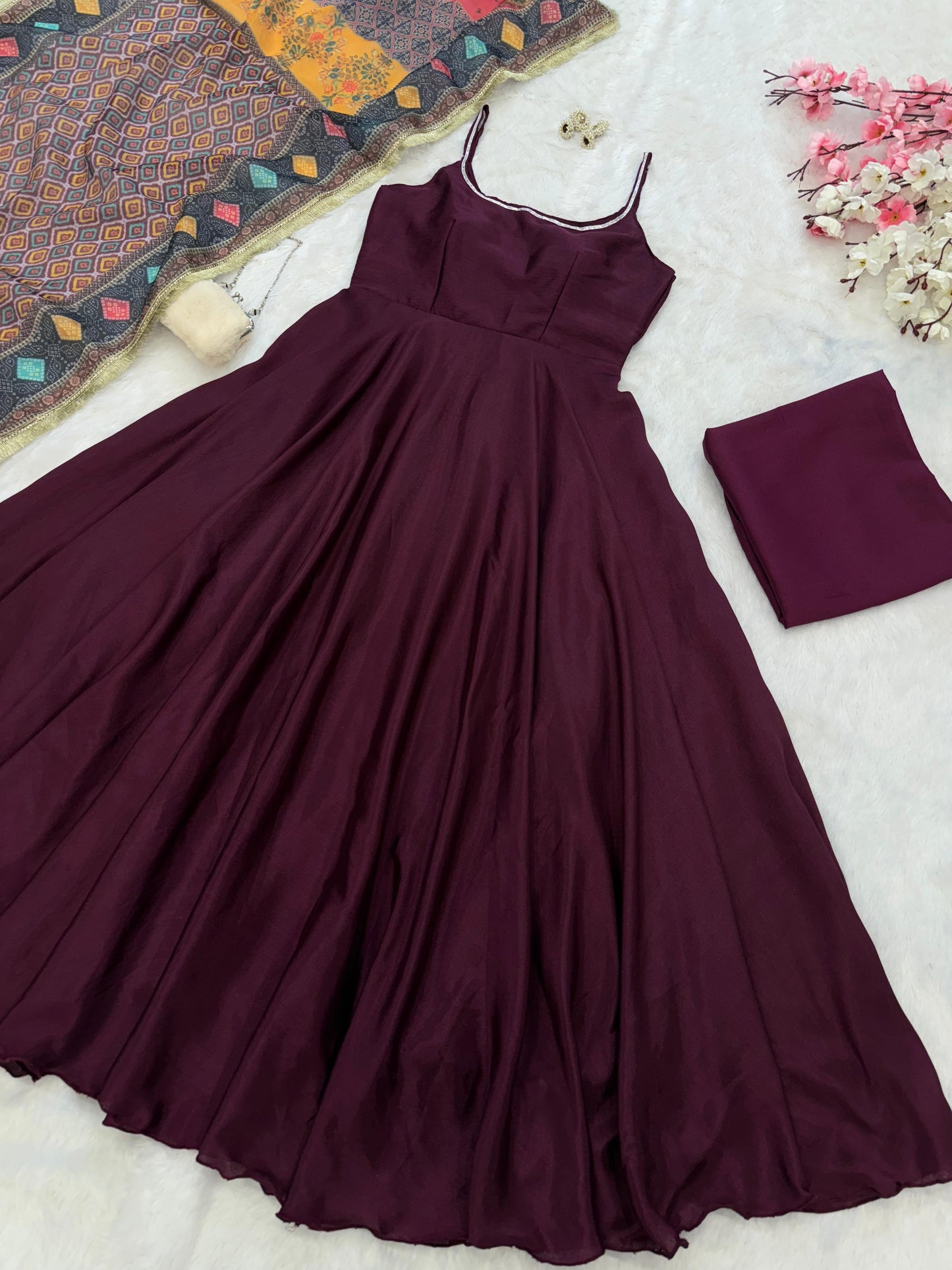 Most elegance Chinon Anarkali Suit