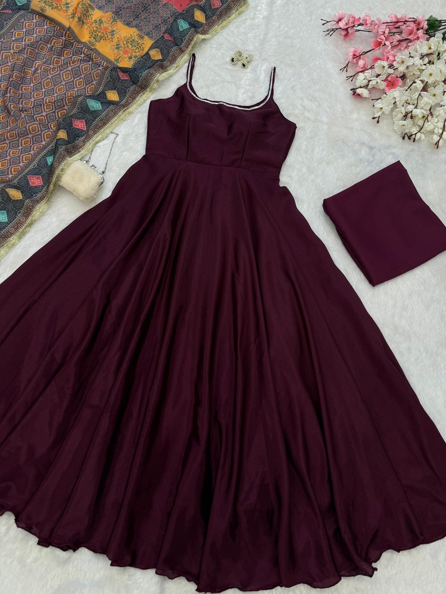 Most elegance Chinon Anarkali Suit