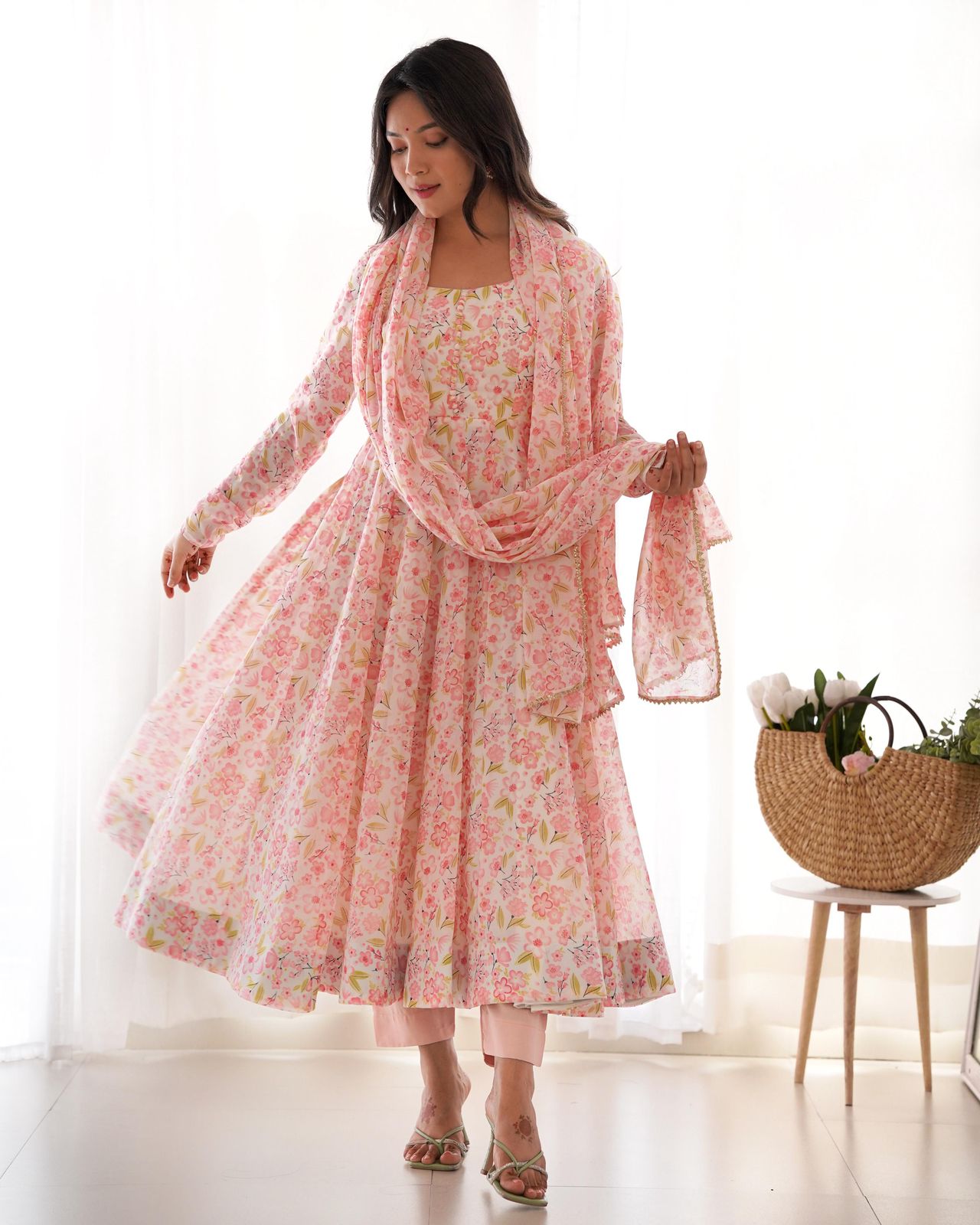 New Present Printed Anarkali Suit Set