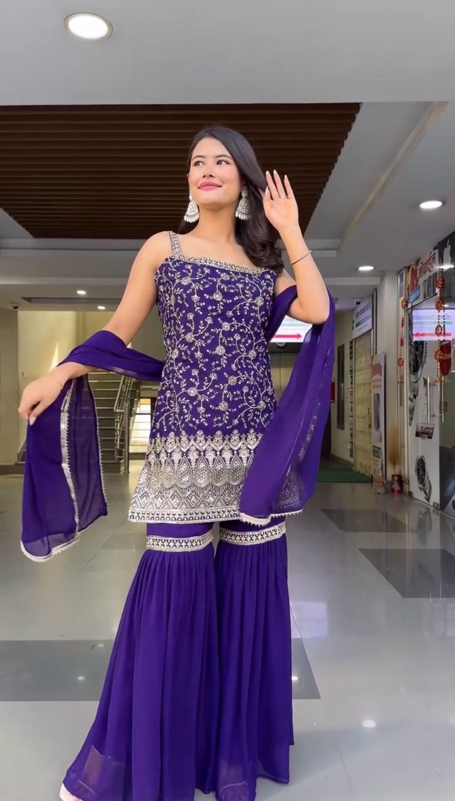 New Beautiful Wedding special sharara suit