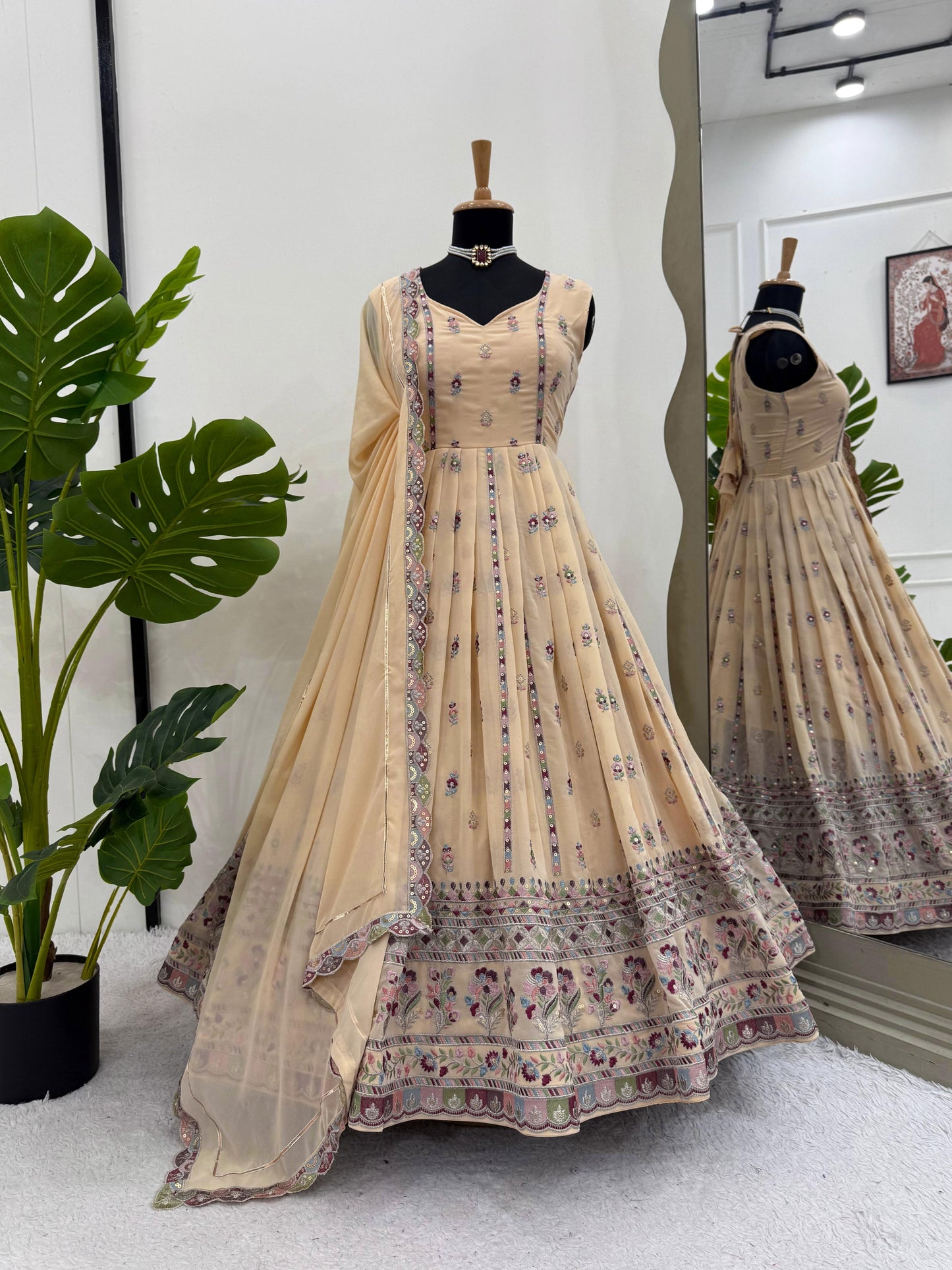 Wedding Specially Gown Set with Dupatta