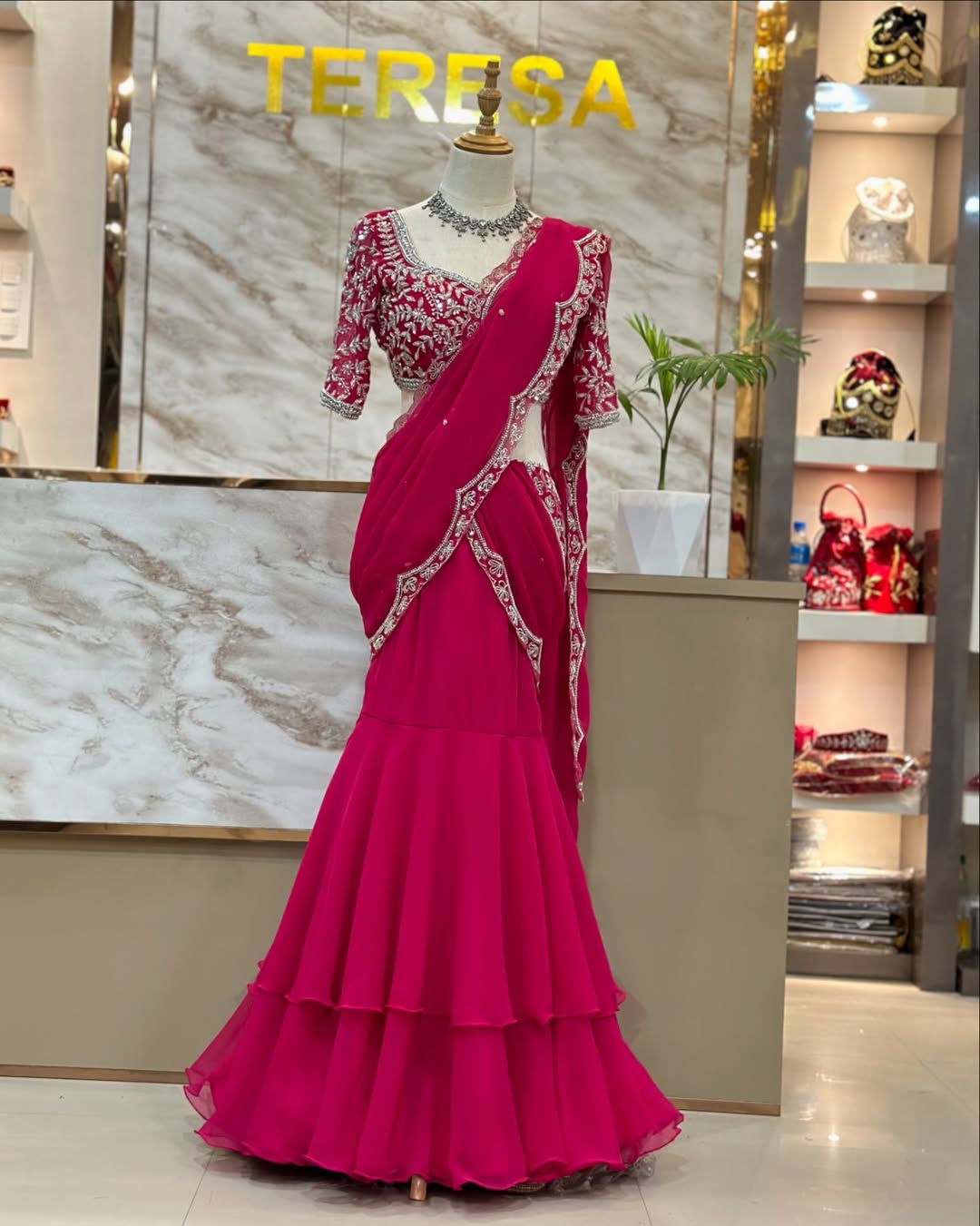 Wedding Style Lehengha Saree