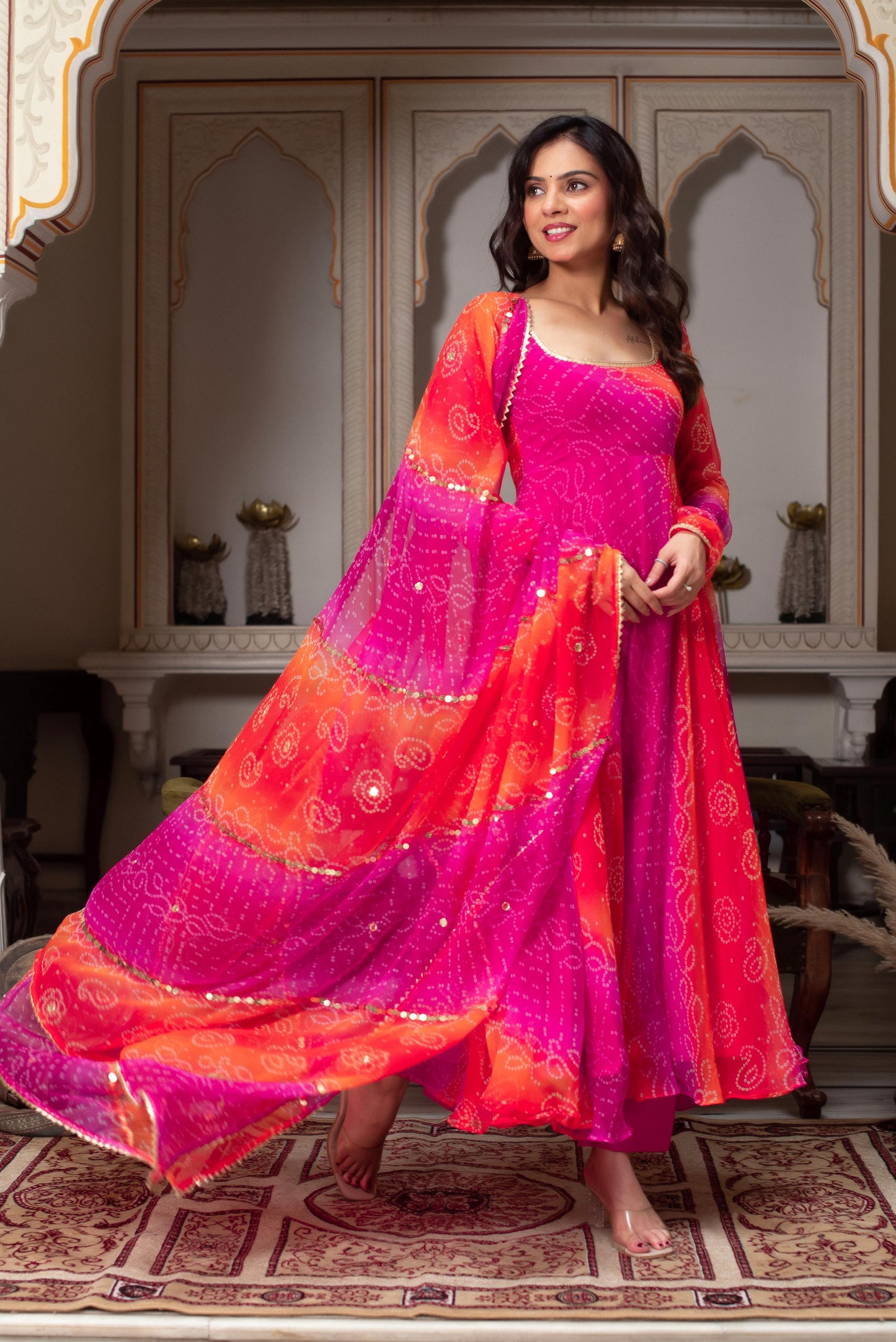New Beautiful Pink Anarkali Suit