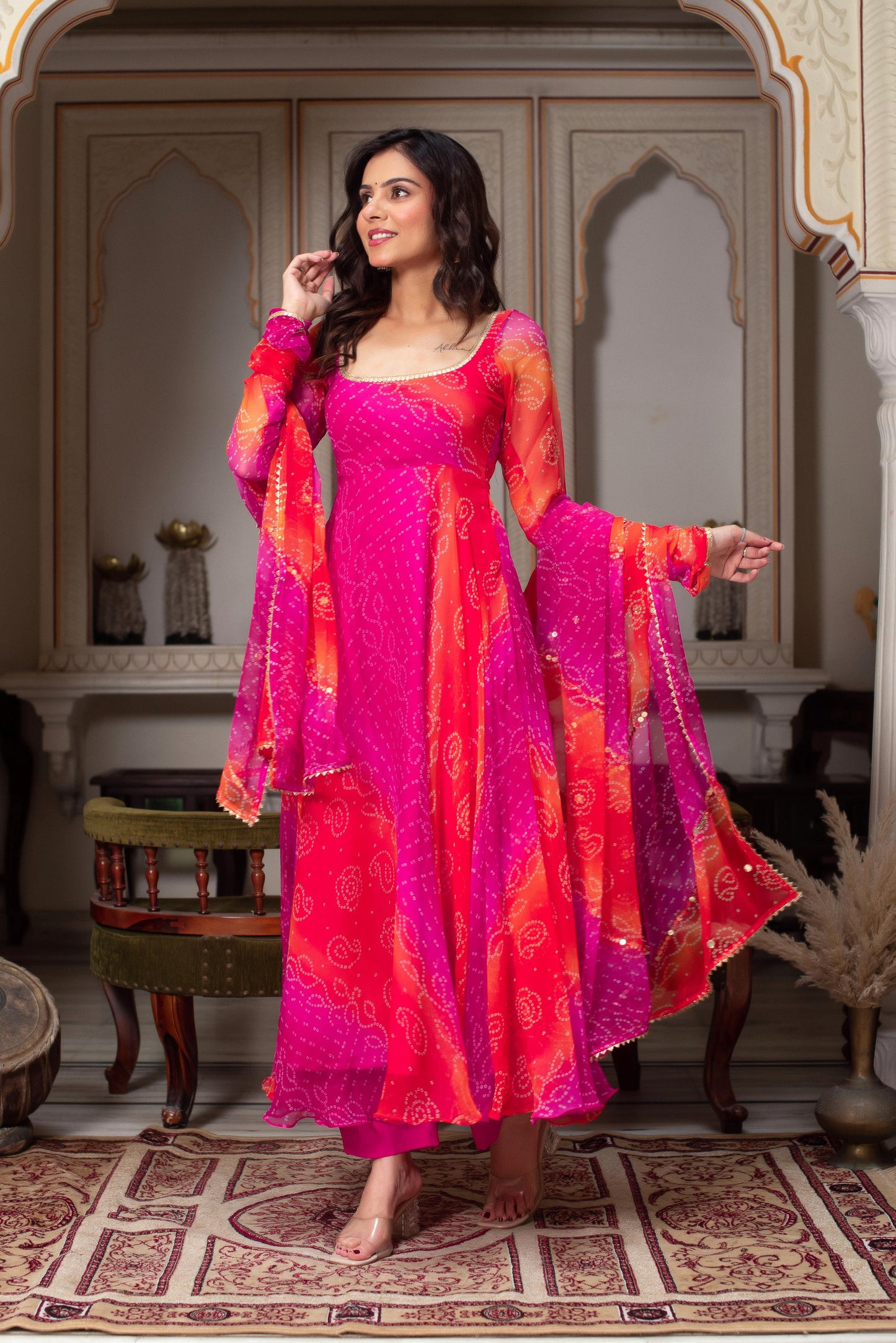 New Beautiful Pink Anarkali Suit