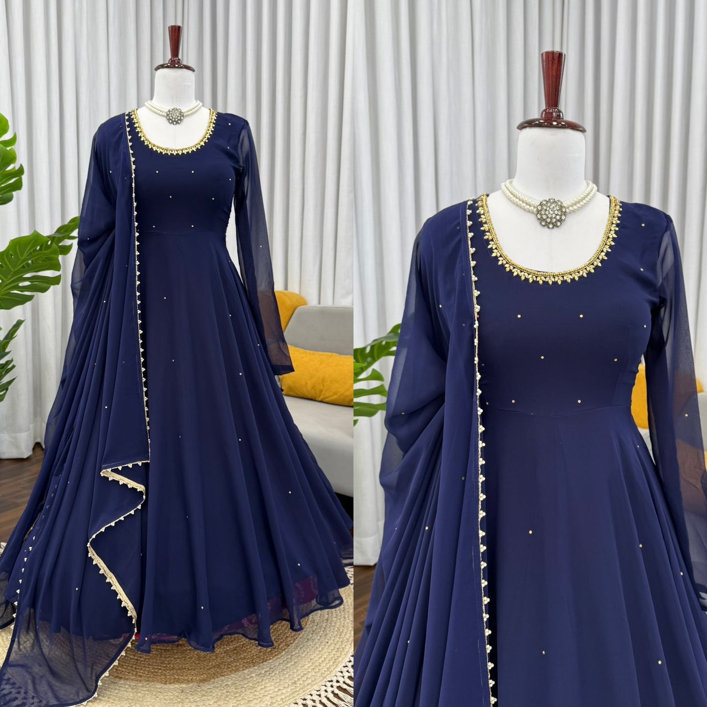 Most Trending Blue color Anarkali Suit