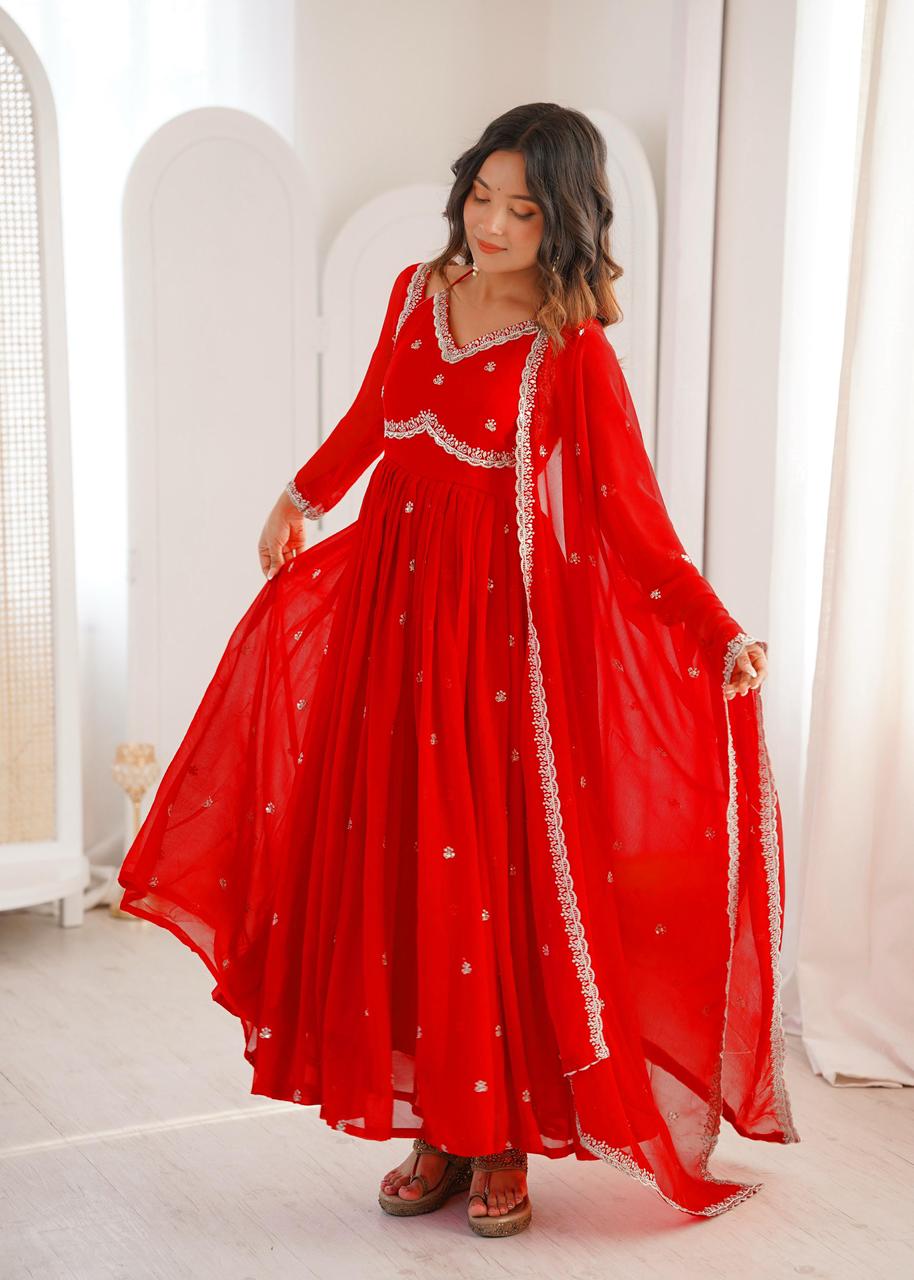 WEDDING SPECIAL ANARKALI GOWN WITH DUPATTA