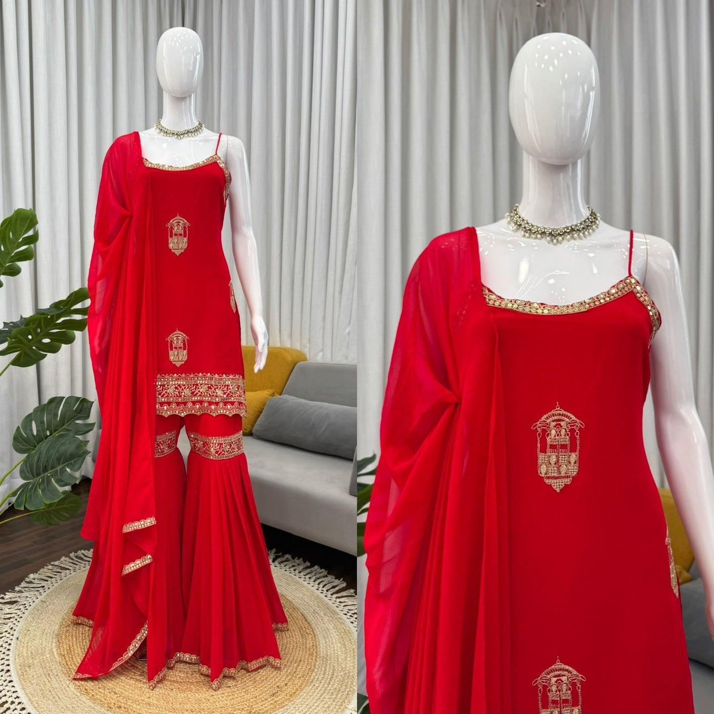 Most Beautiful Top & Sharara Suit