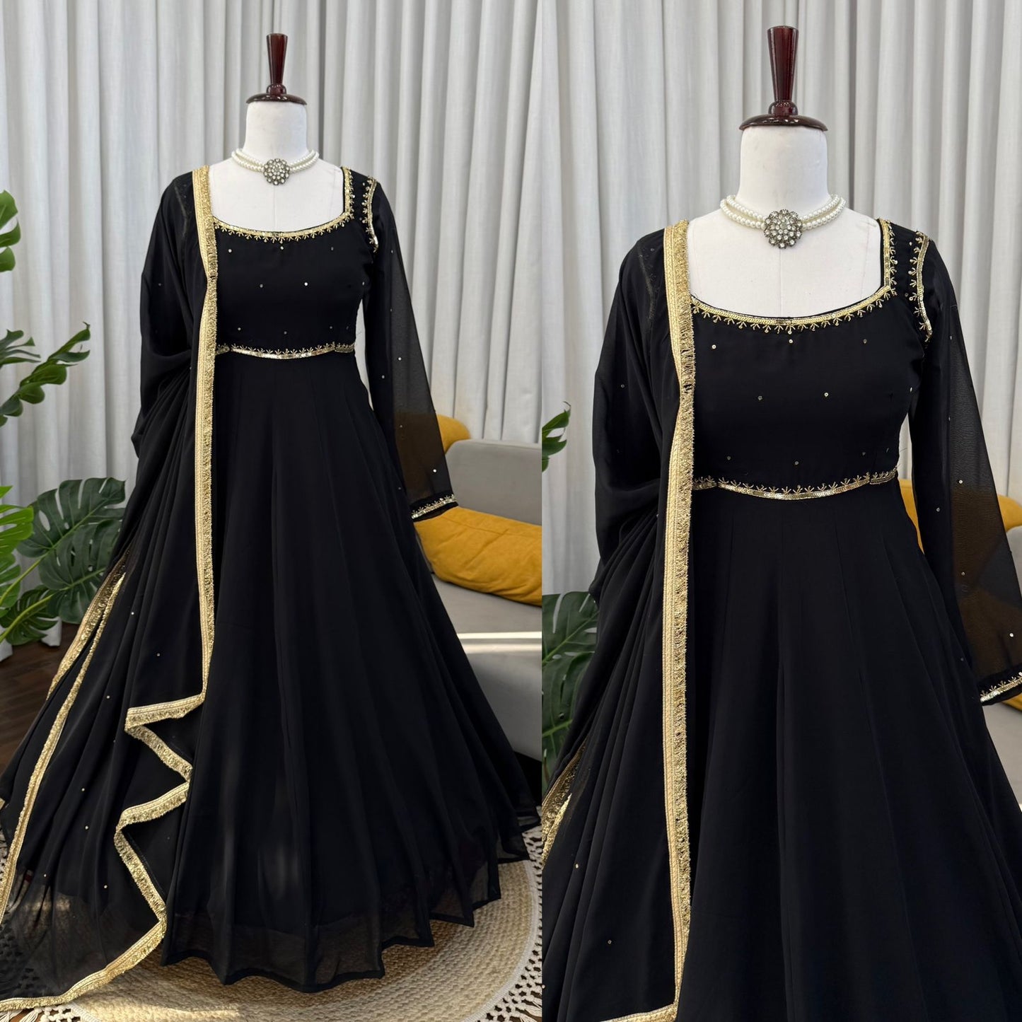 Trendy Wedding Special Black Anarkali Suit