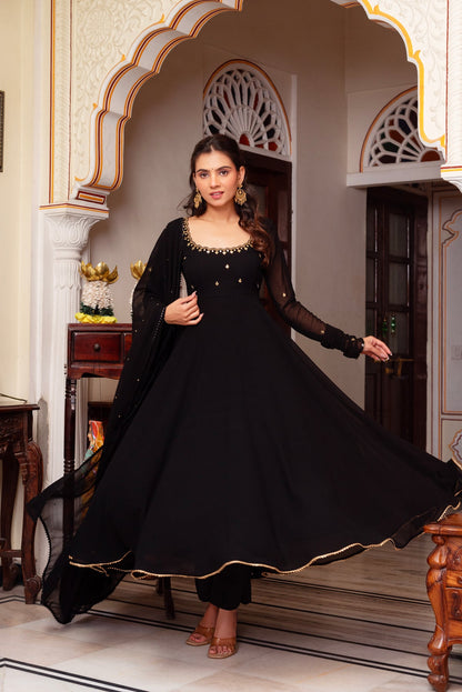 Most Trending Party Wear Embroidery Anarkali Suit