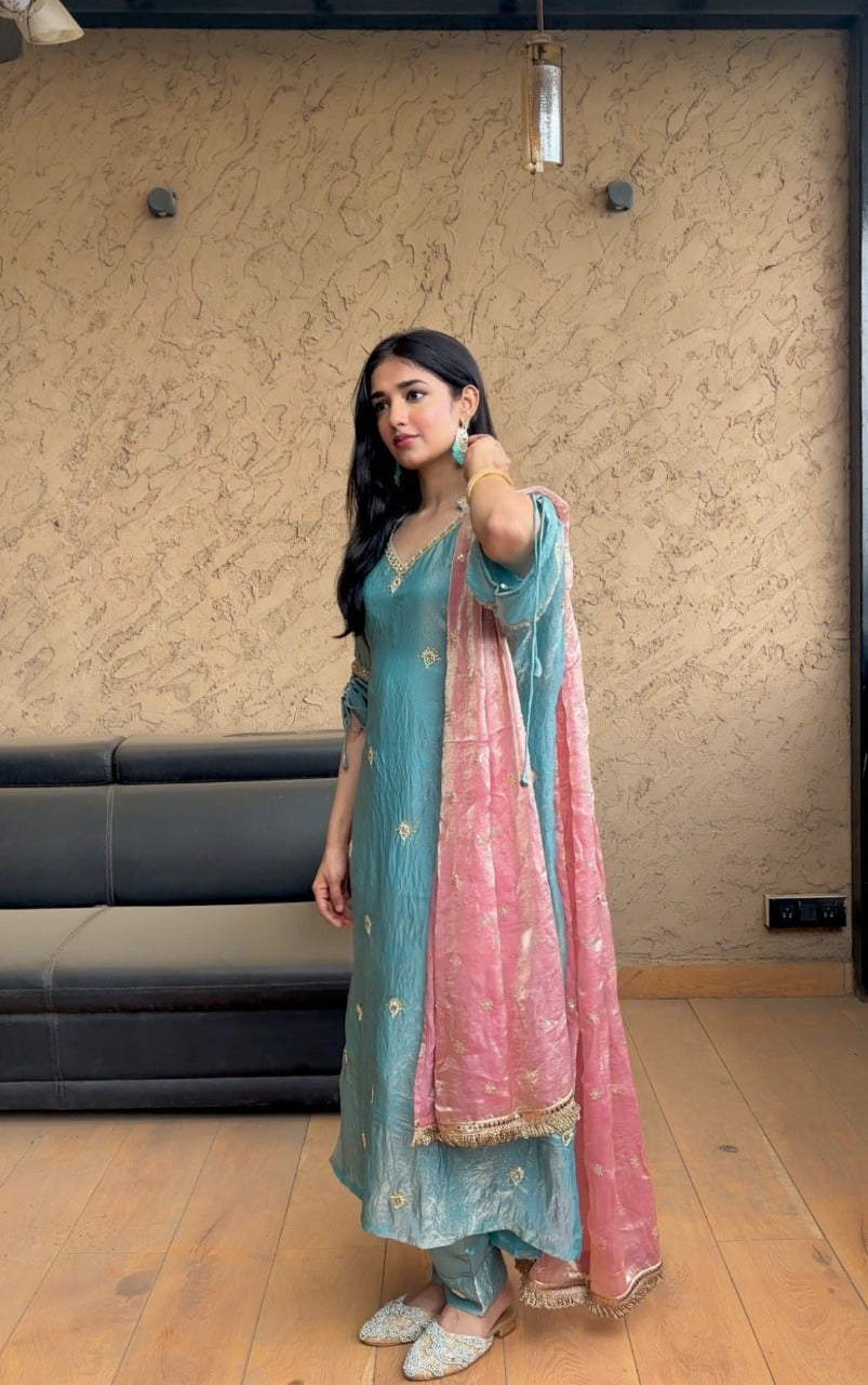 The Best Sky-blue Oversized Mastani Full Set