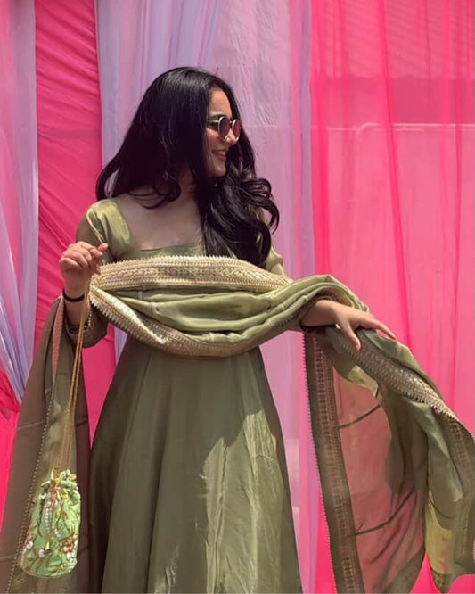 New Green color Anarkali Gown