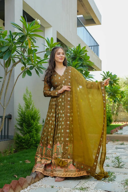 Most Treading Organza Silk Anarkali gown