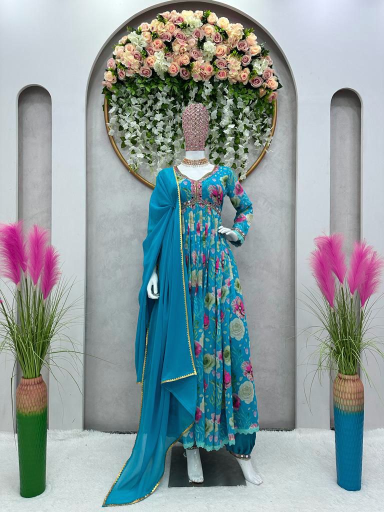 Beautiful Party Wear Alia Cut Suit Set