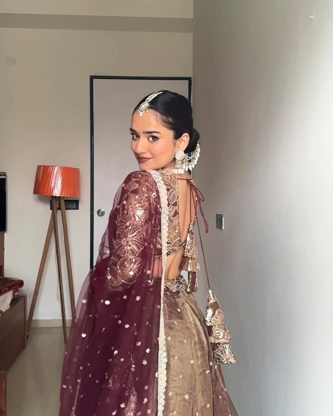 Now Trending Best Brown Fandy lehenga Set