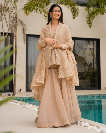 New Beawutifully Top And Plazo Set