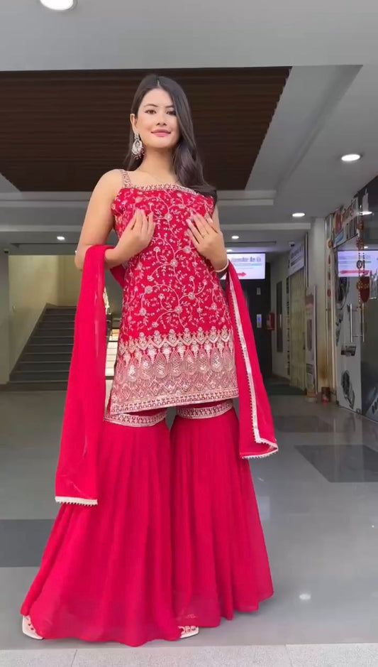 New Beautiful  Wedding special sharara suit