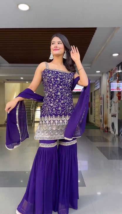 New Beautiful  Wedding special sharara suit