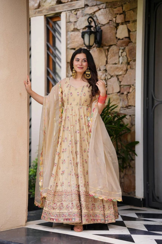 Wedding Specially Gown Set with Dupatta