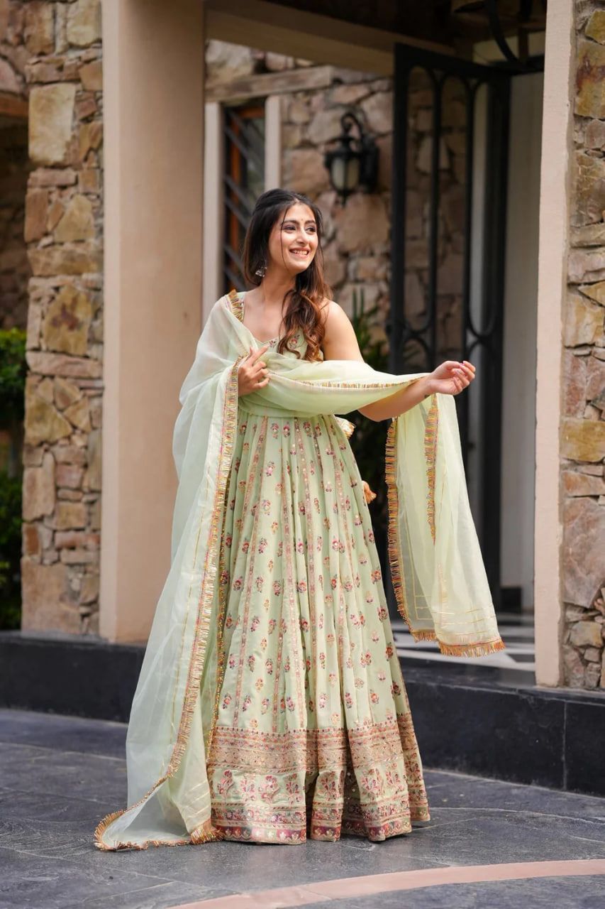 Wedding Specially Gown Set with Dupatta
