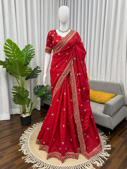 Elegant Bridal Look Wedding Saree