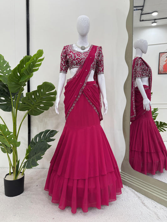 Wedding Style Lehengha Saree