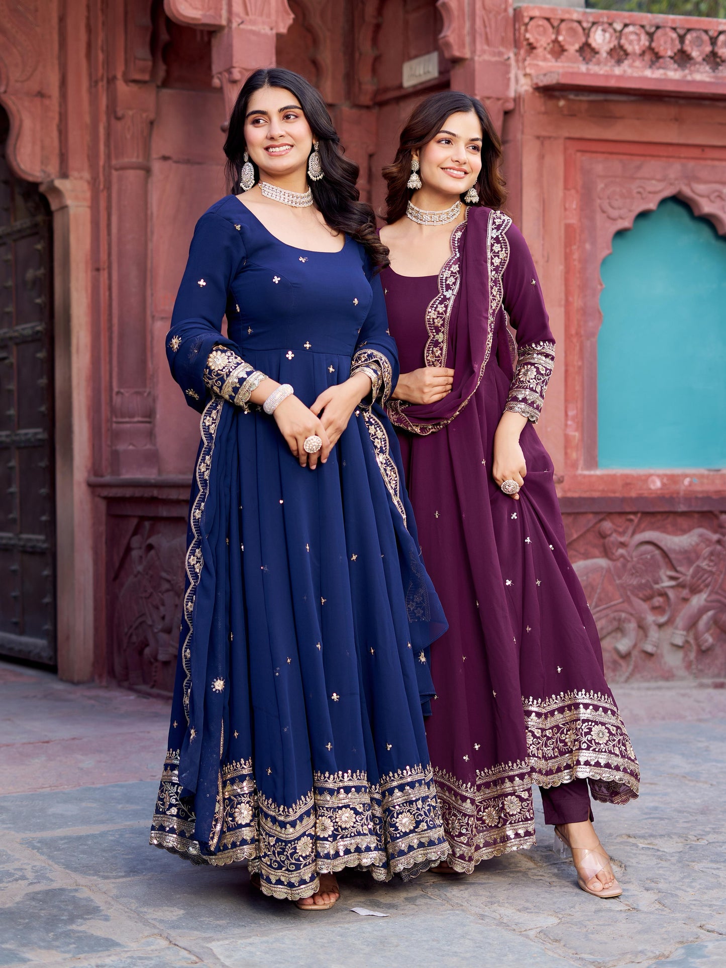 Wedding Special Heavy Georgette Gown Suit