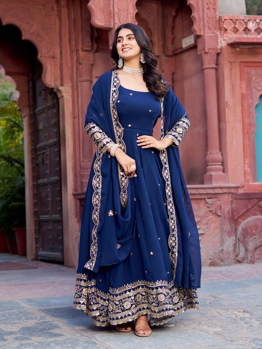 Wedding Special Heavy Georgette Gown Suit
