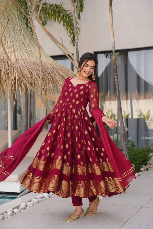 New Beautifully Fully faired Anarkali Gown