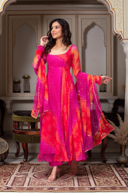 New  Beautiful Pink Anarkali Suit