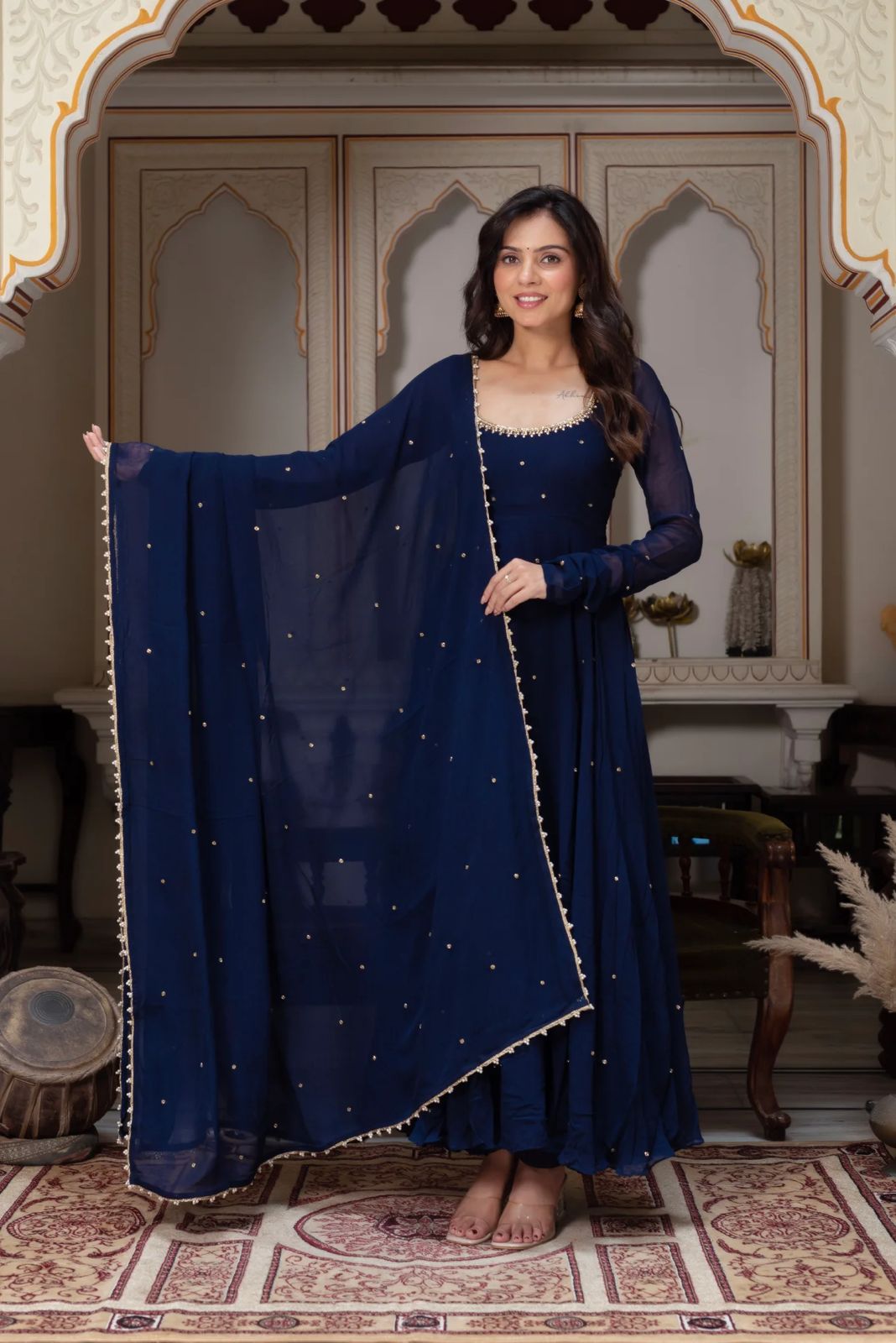 Most Trending Blue  color Anarkali Suit