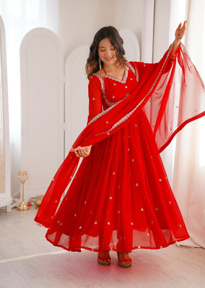 WEDDING SPECIAL ANARKALI GOWN WITH DUPATTA