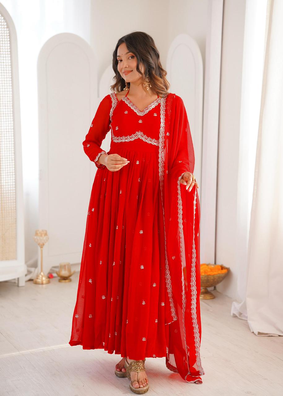 WEDDING SPECIAL ANARKALI GOWN WITH DUPATTA