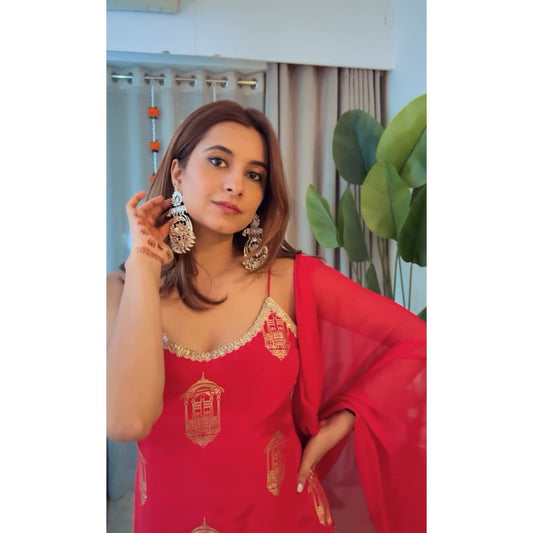 Most Beautiful Top & Sharara Suit