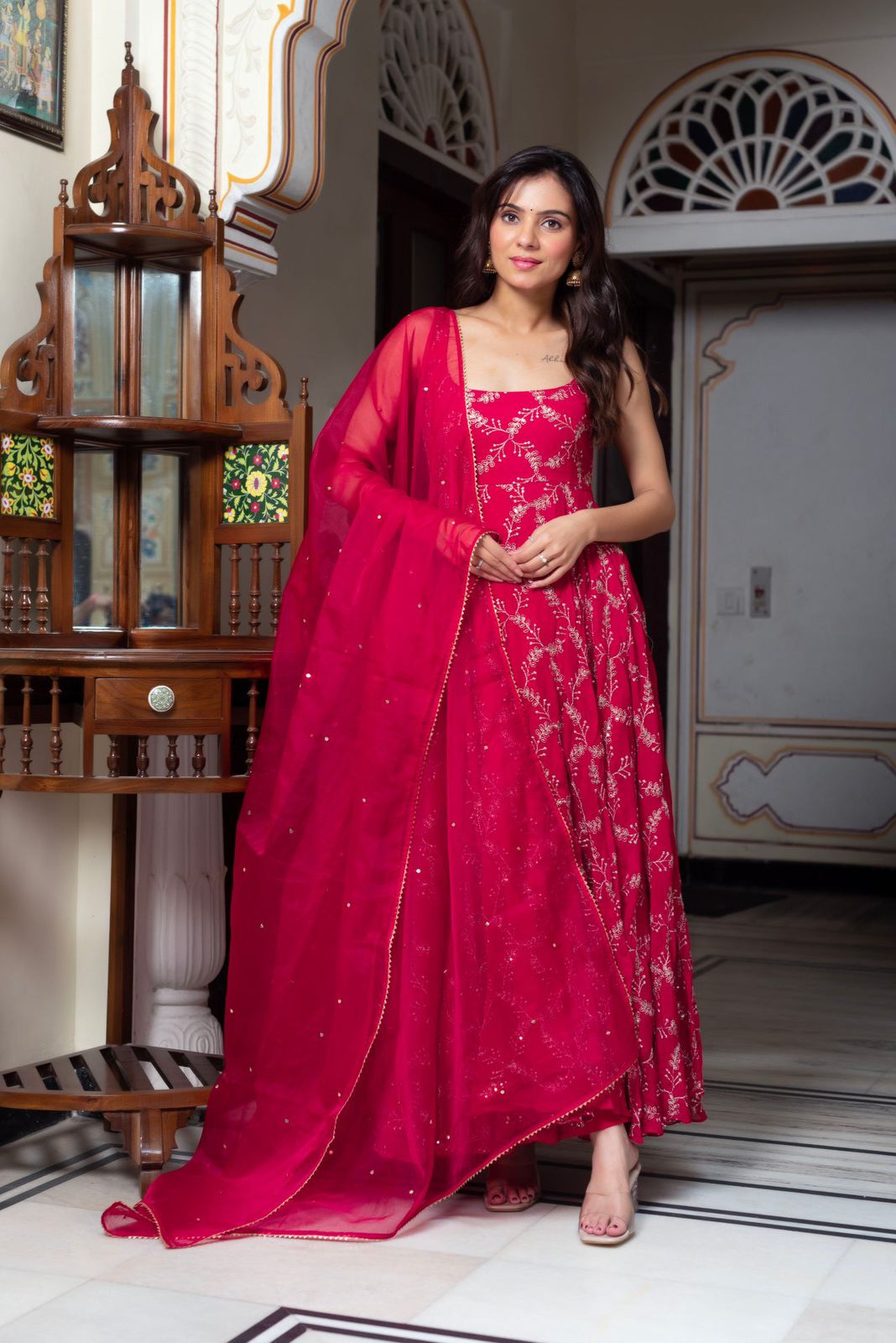 New Beautiful Pink Color Anarkali Suit