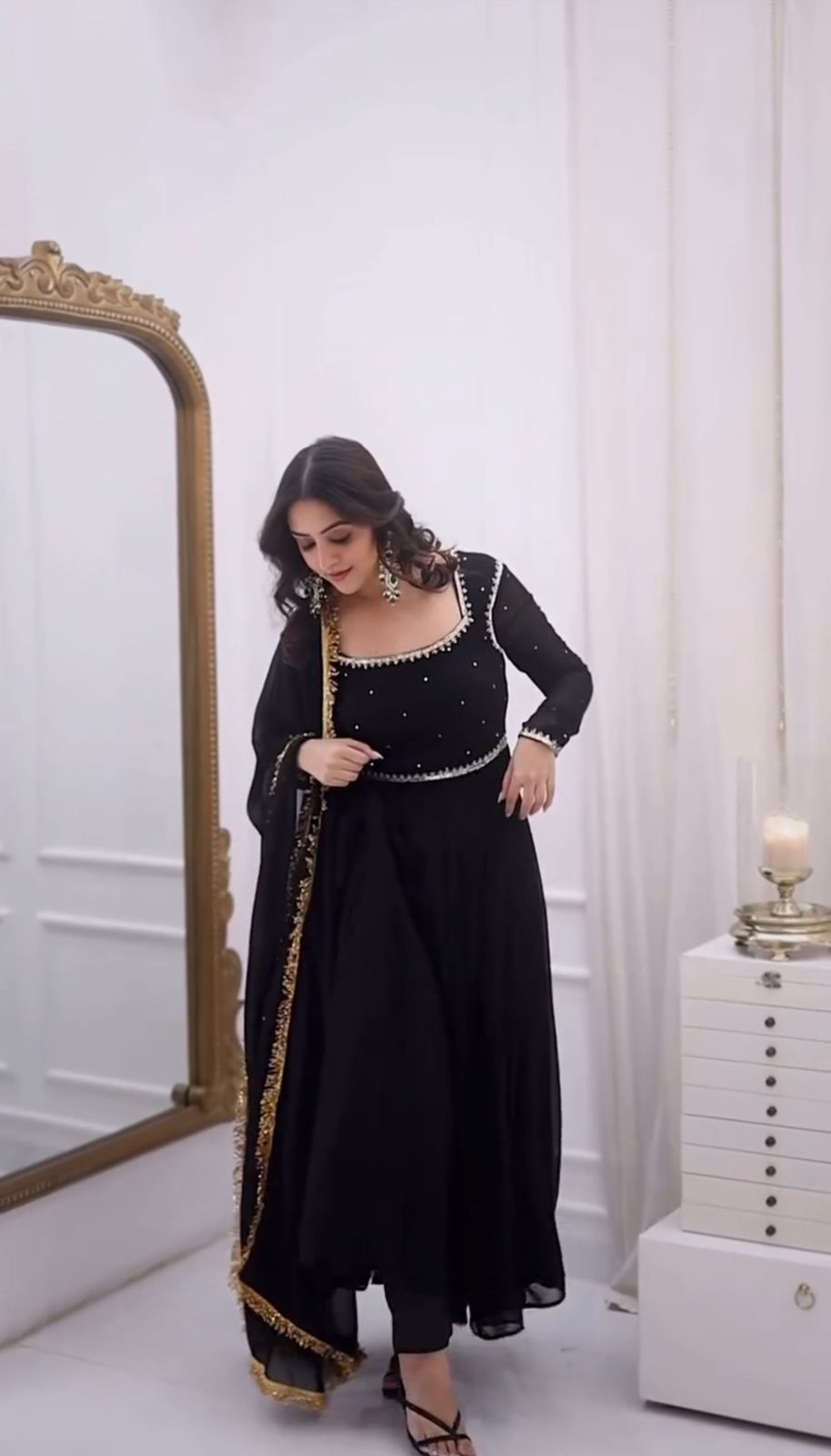 Trendy Wedding  Special Black Anarkali Suit