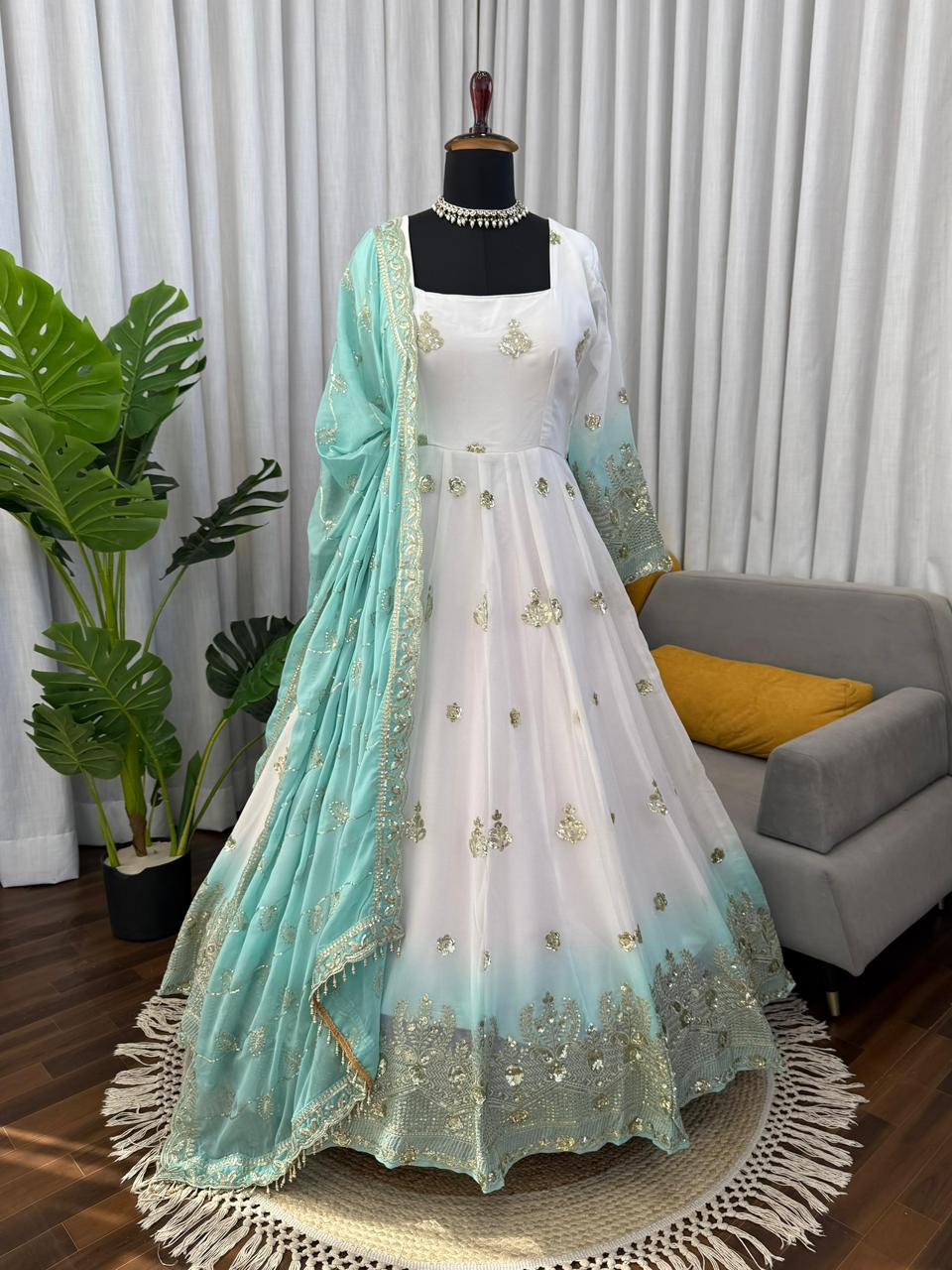 New Wedding Festive Wear Anarkali Gown Suit