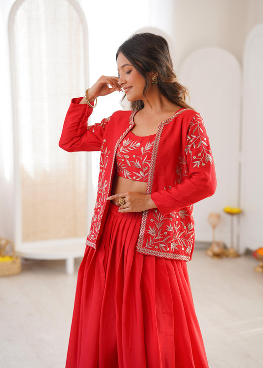 Trendy Wedding Special Heavy Anarkali Suit With Koti
