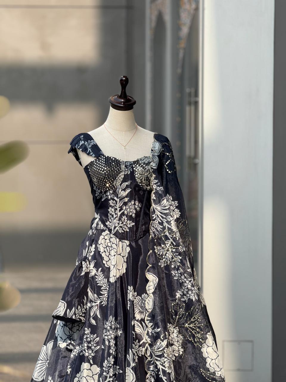 Premium Partywear Wedding Anarkali Lehengha