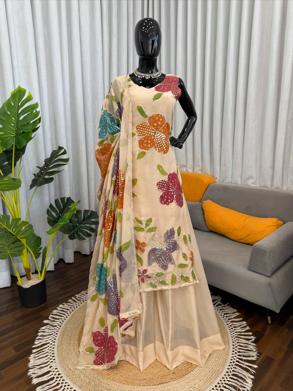 Most Beautiful  Top & Sharara Suit