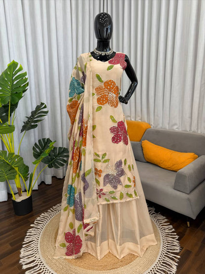 Most Beautiful  Top & Sharara Suit