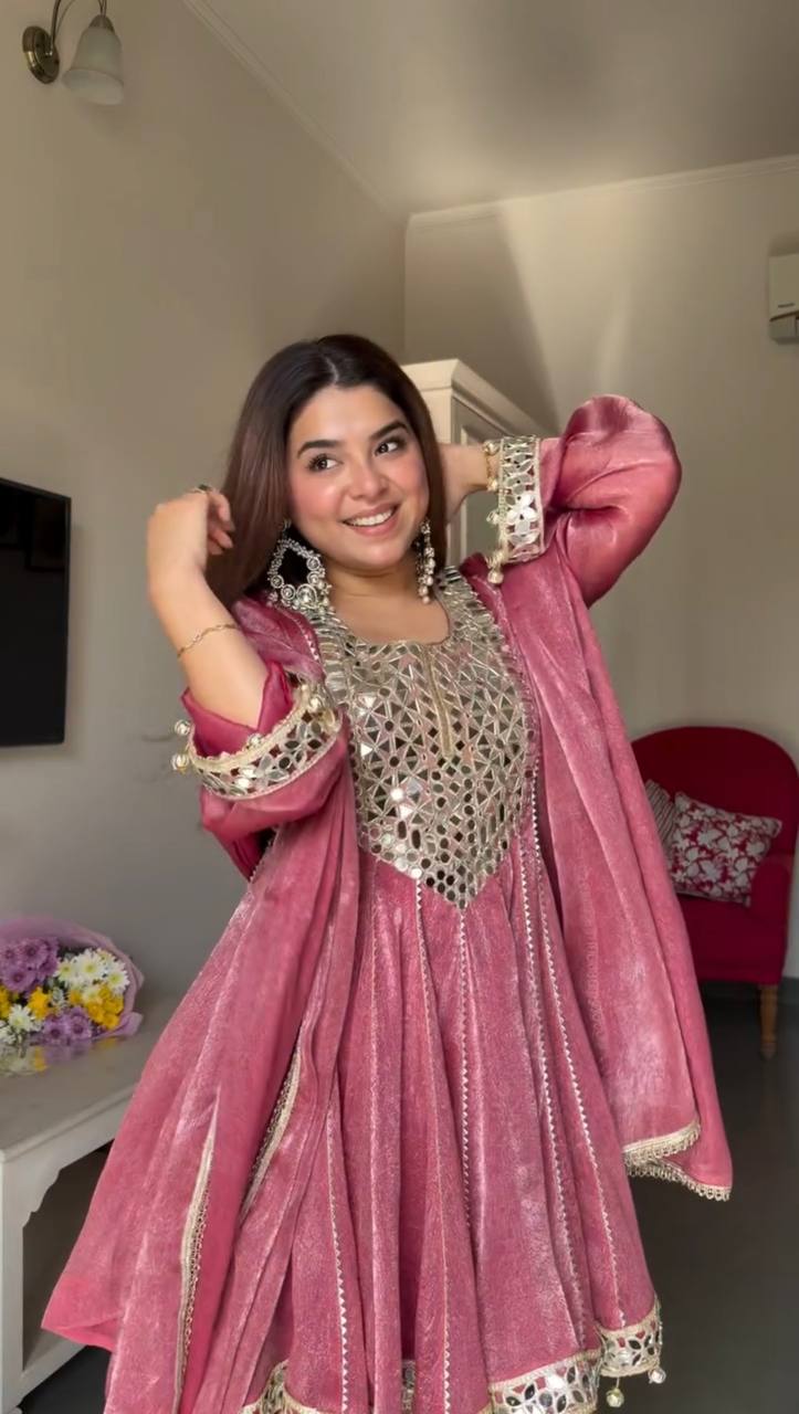 Royal Celebration Anarkali Suit Series in Pink